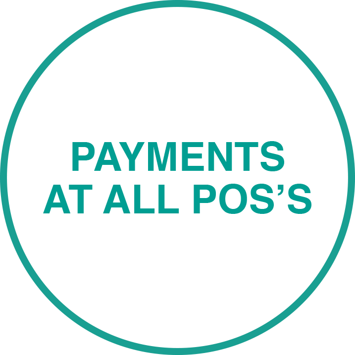 Payments at all POS’s