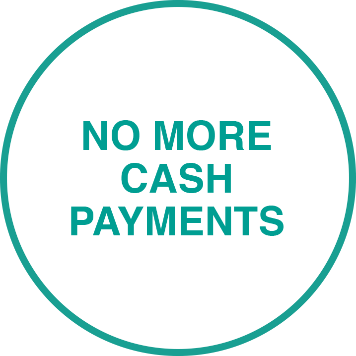 No more cash payments