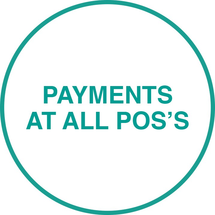 Payments at all POS’s Payments at all POS’s